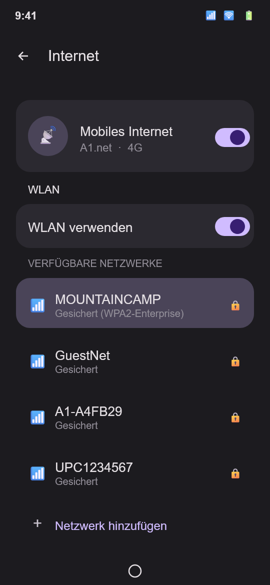 Android Wi-Fi step 1
